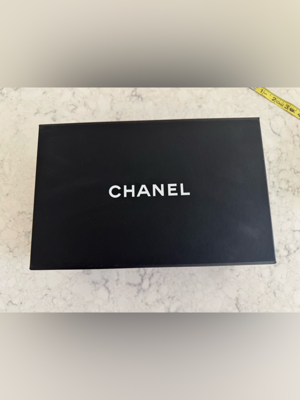 CHANEL Black Box with White Logo authentic